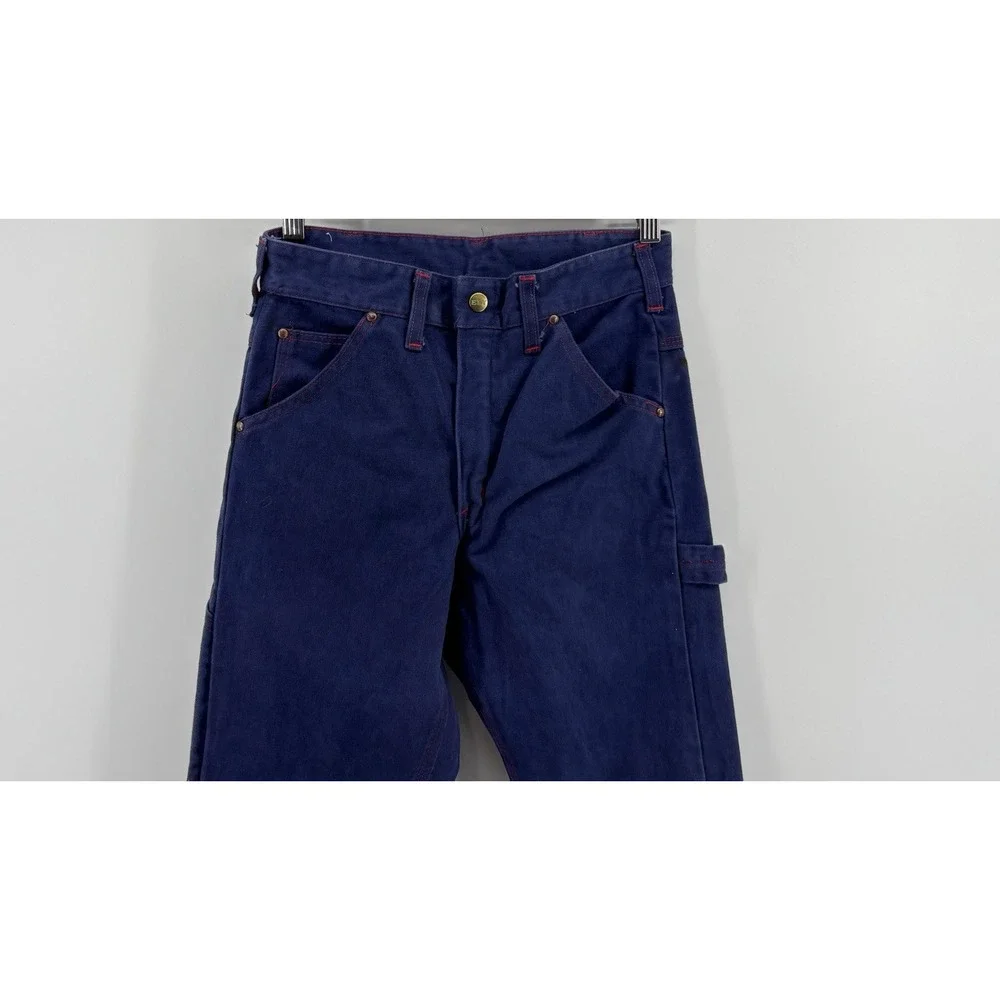 Vintage Ely Buckle Back Jeans Mens 26x33 Blue Denim Bootcut Made in USA Workwear